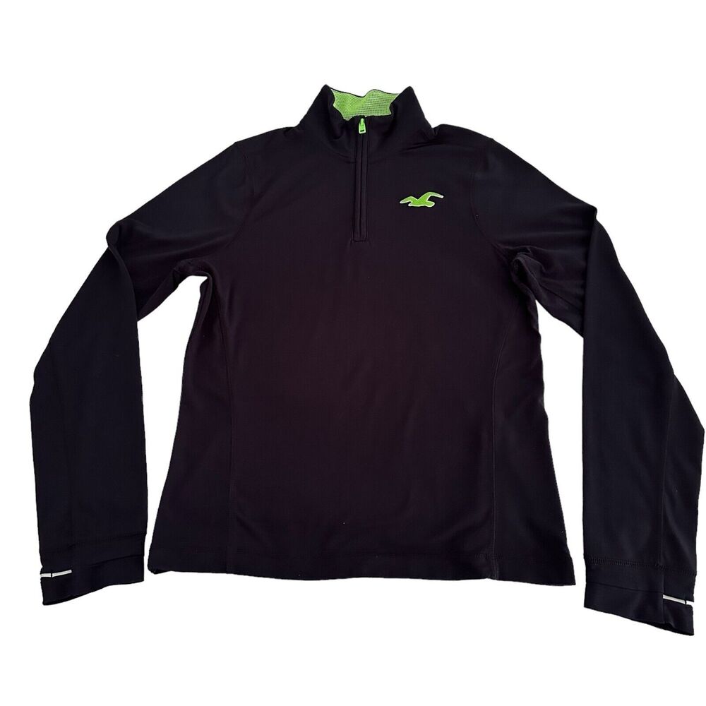 Hollister Sport Athletic Pullover Blue Men's Size Large Cellphone Pocket Running